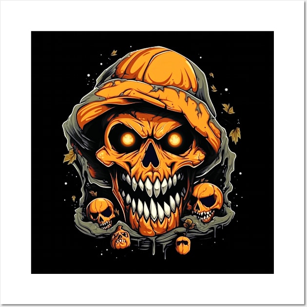 Eerie Halloween Ghoul Art - Spooky Season Delight Wall Art by Captain Peter Designs